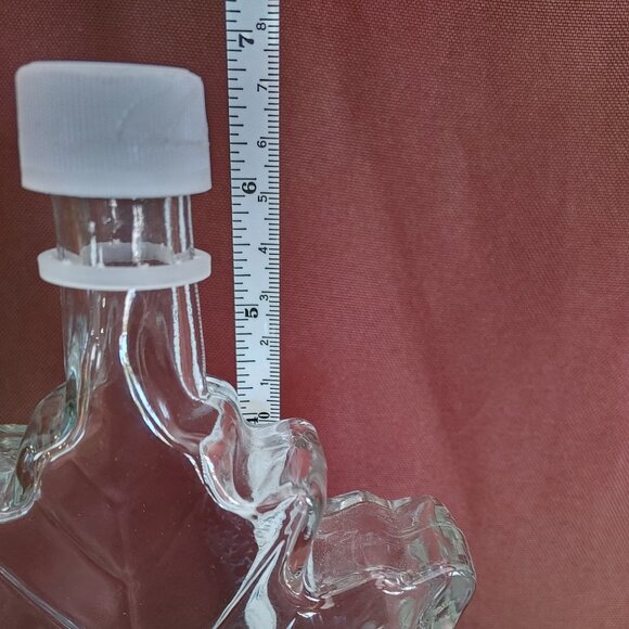 Leaf-Shaped Clear Glass Bottle  Set of 3 - Picture 5 of 8